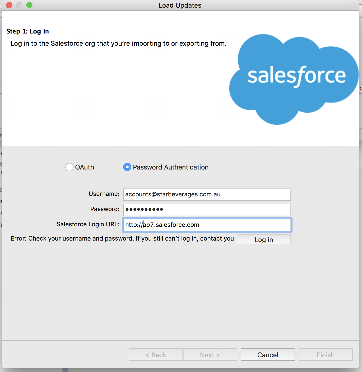 All my details are correct - but still an error.