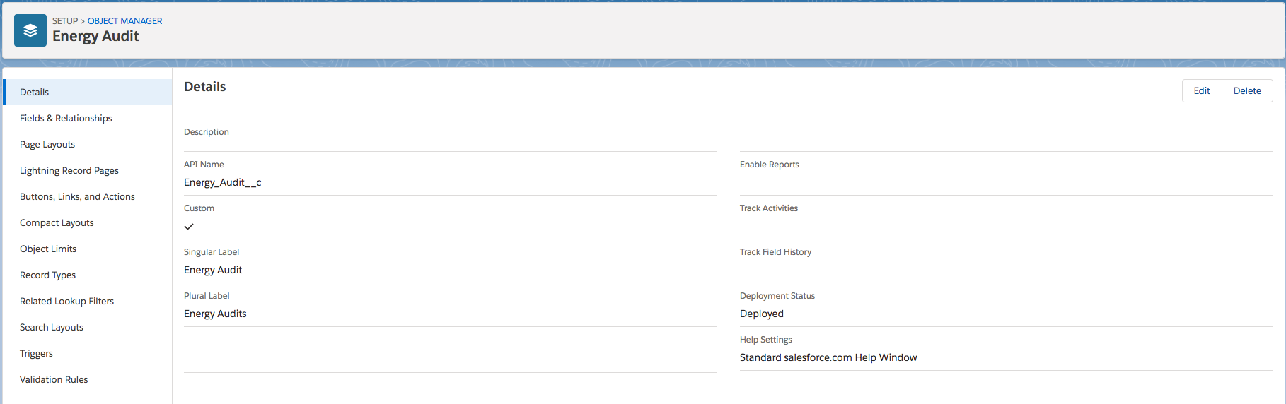 Energy Audit Object screenshot