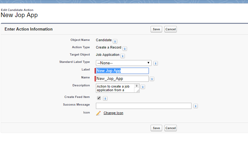 Candidate action detail