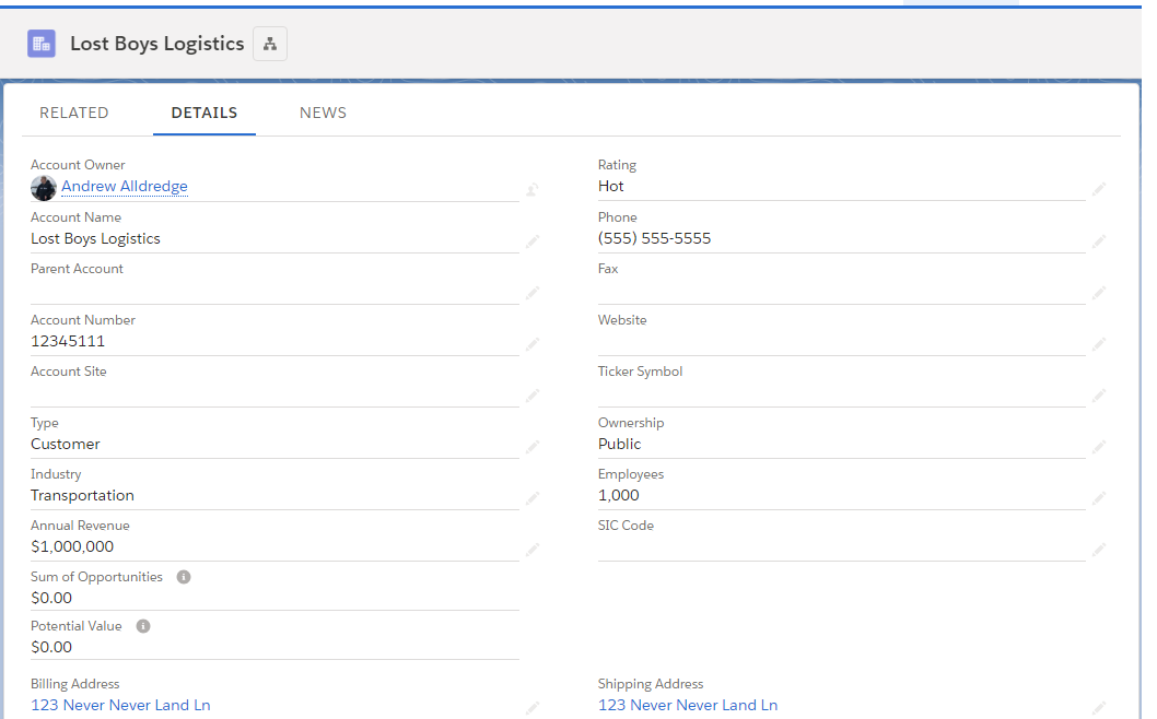 Account Type updated to Customer