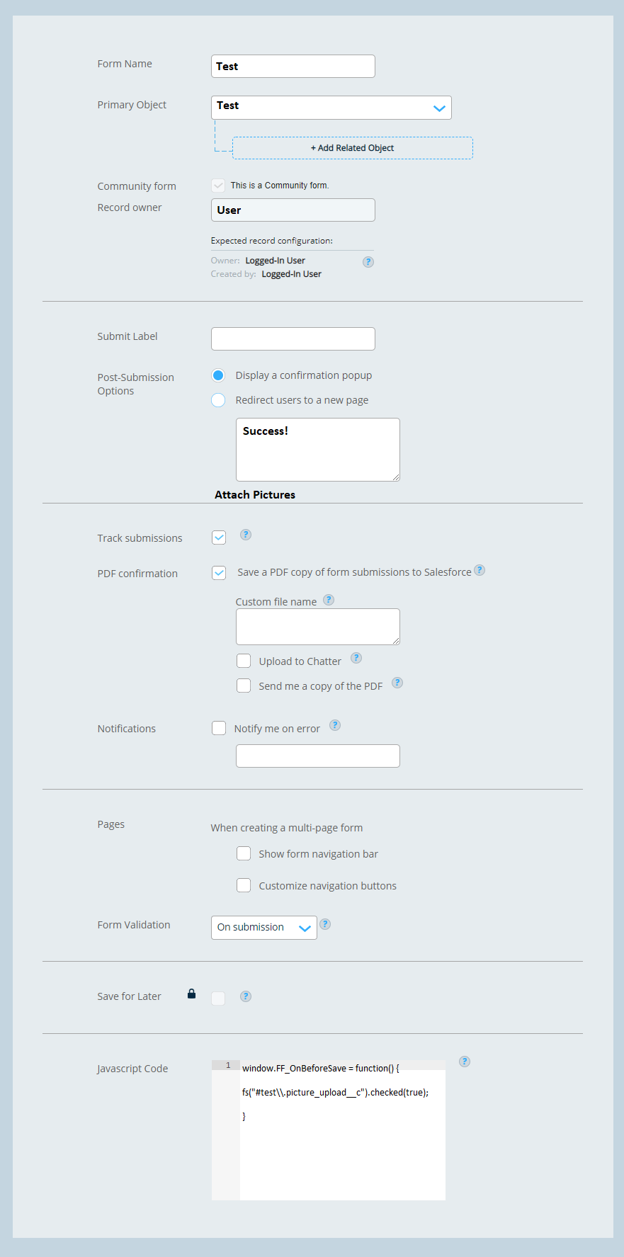 FormStack Setup