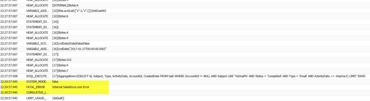 Batch Class fatal error