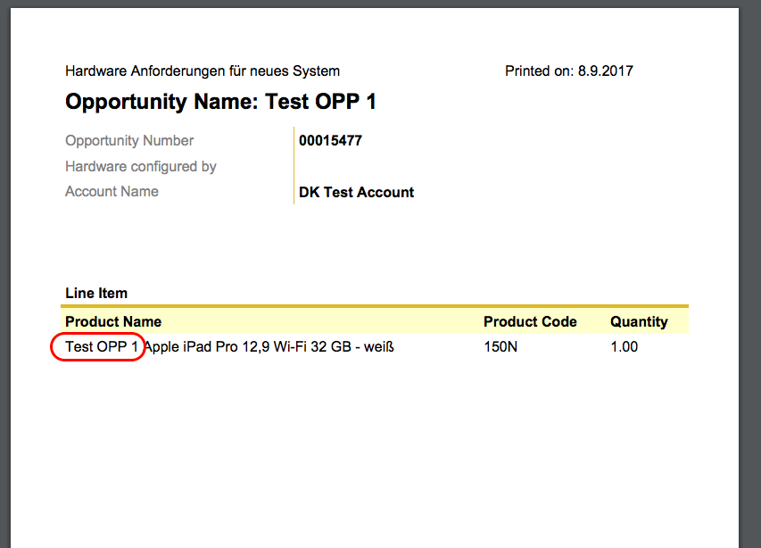 How to remove opp name in product name line?