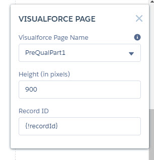 pop up when adding a visualforce page in lightning