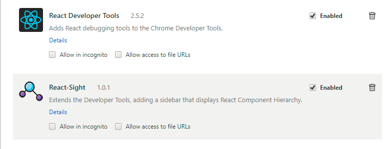 Extensions Installed