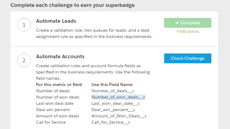 Trailhead Requirements