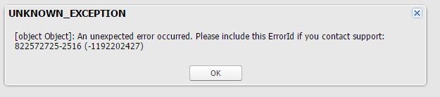 Image of UnKnown error on running SOQL in Developer console