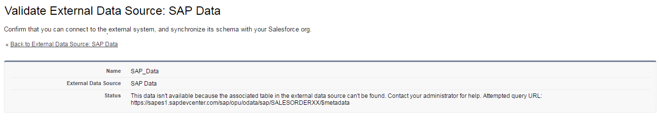 Screenshot of status
