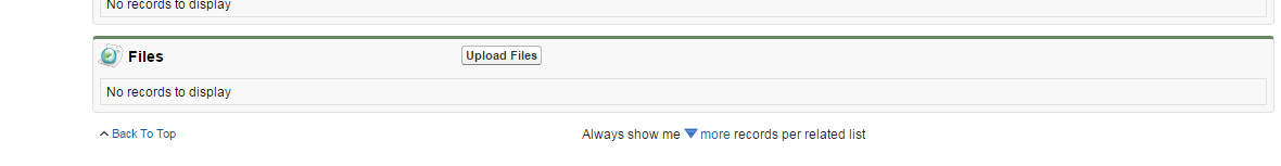 Files Related List on Contract Object
