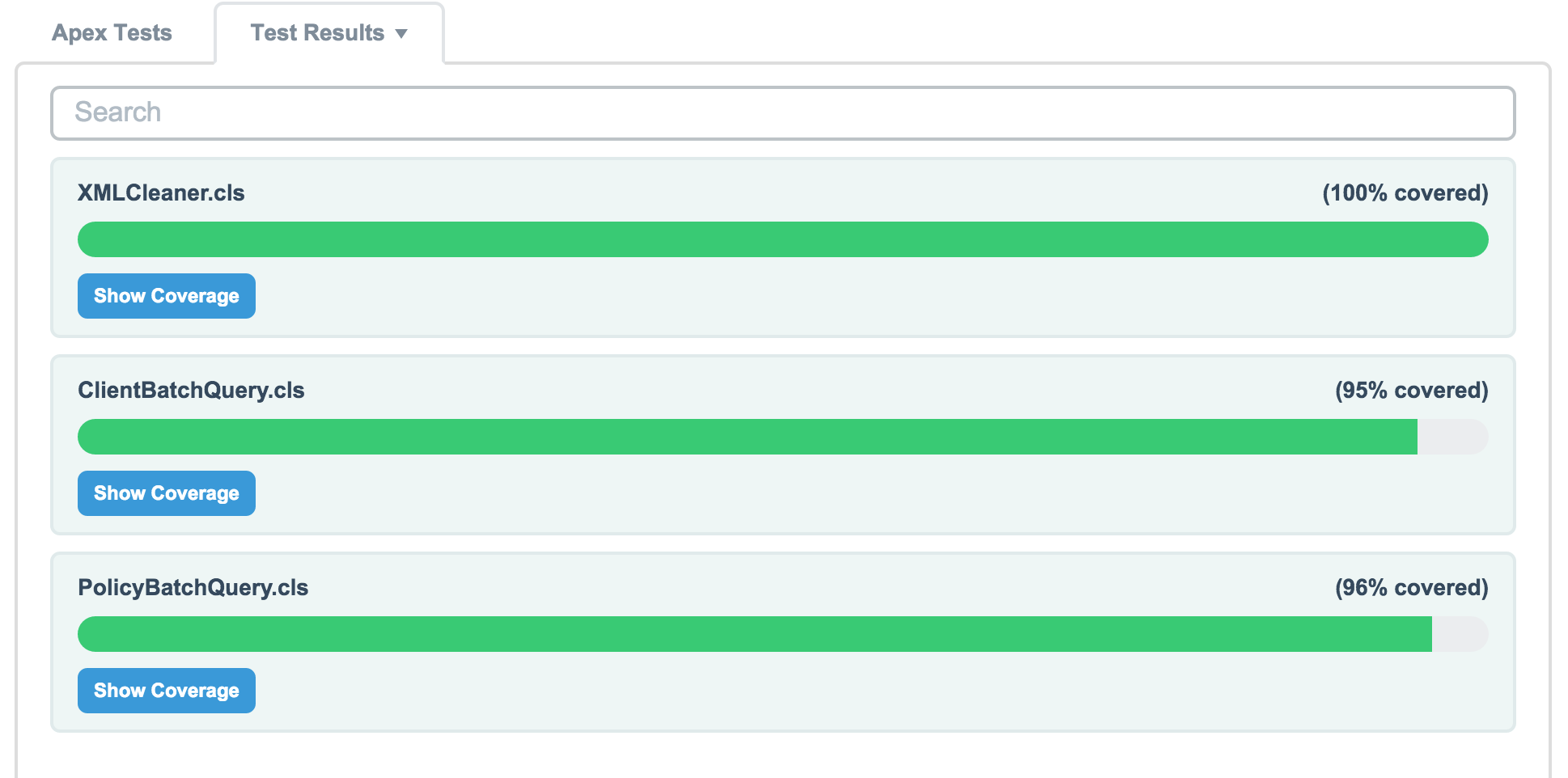 Class Code Coverage