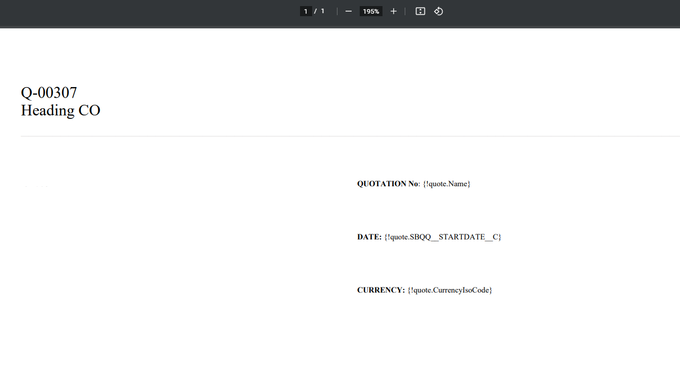 PDF with the plain text variables
