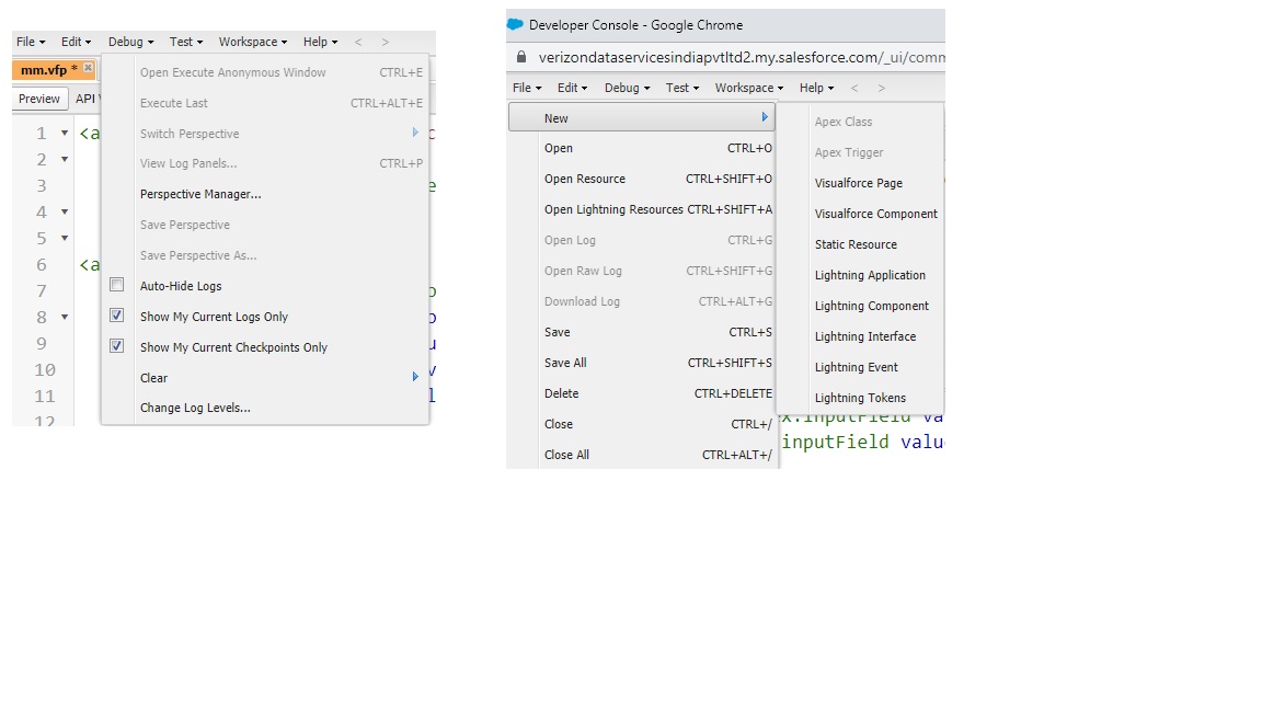 Unable to Open clas in Apex