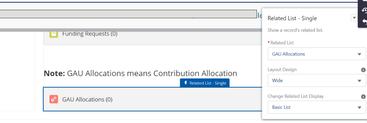Config of related-list in experience builder page.