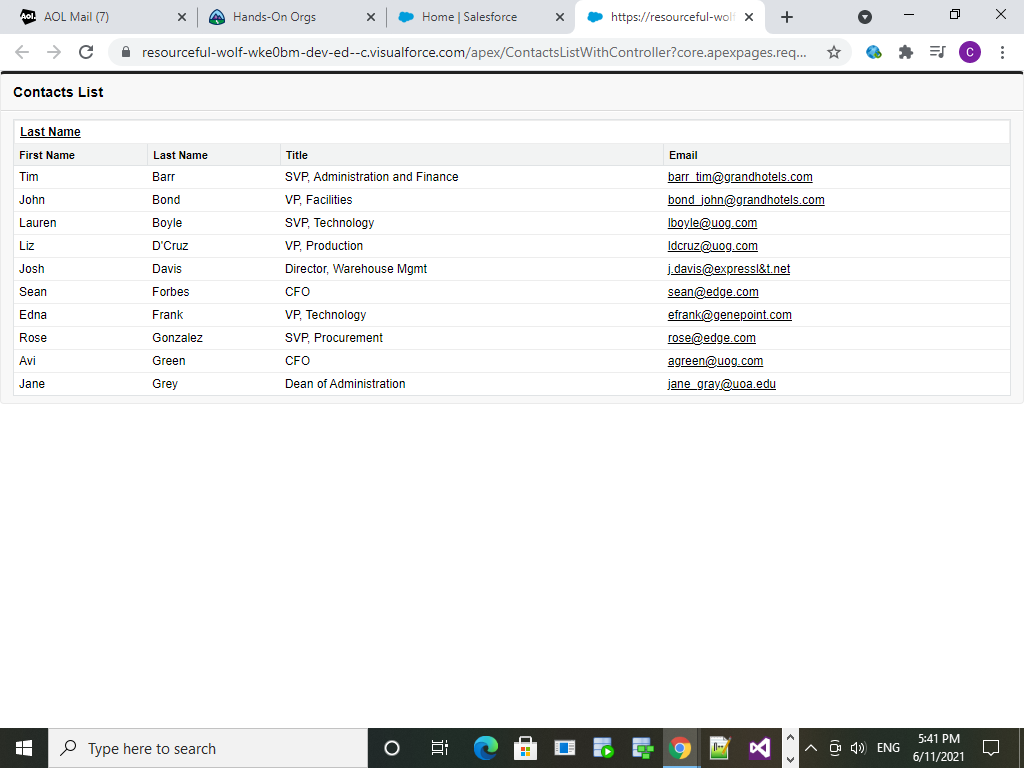 screen shot of my code