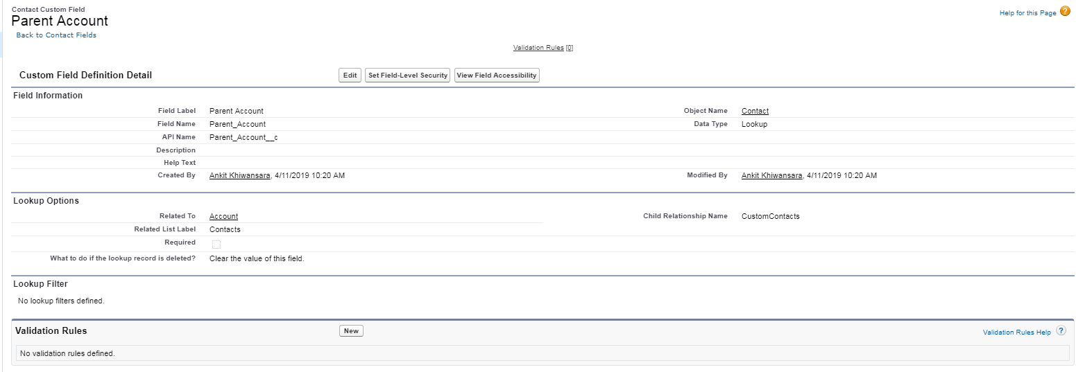 Relationship not working with CustomContacts Relationship