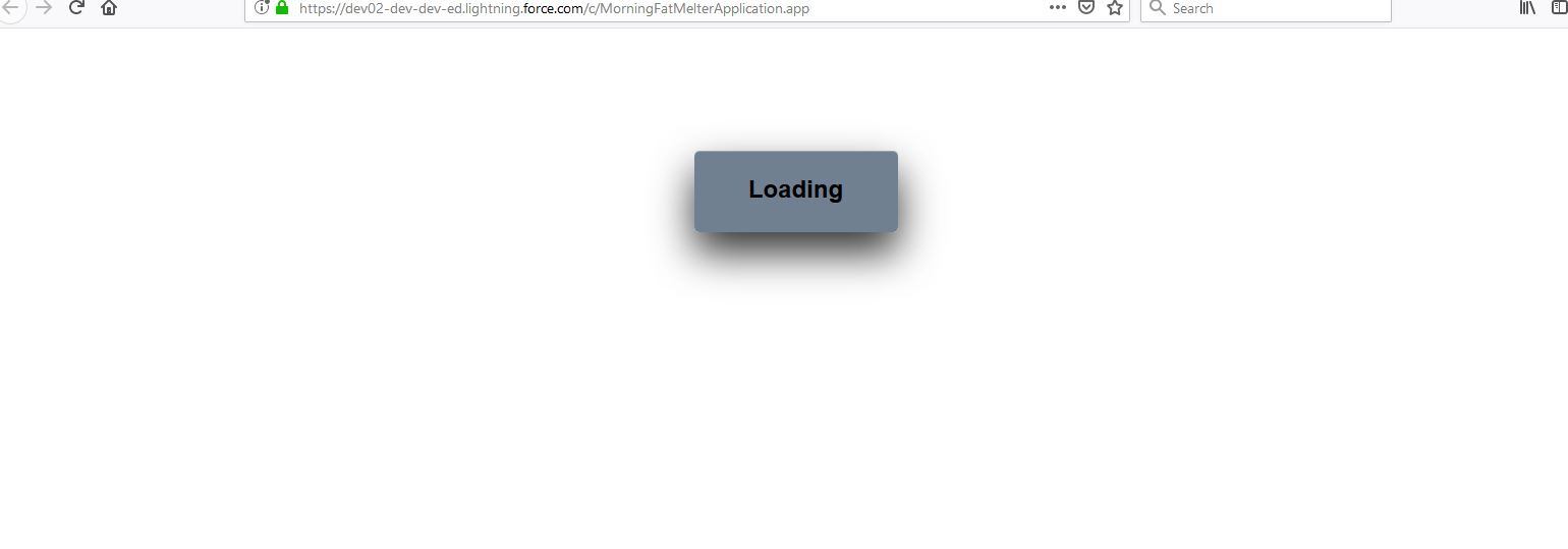 lightning page hangs at loading