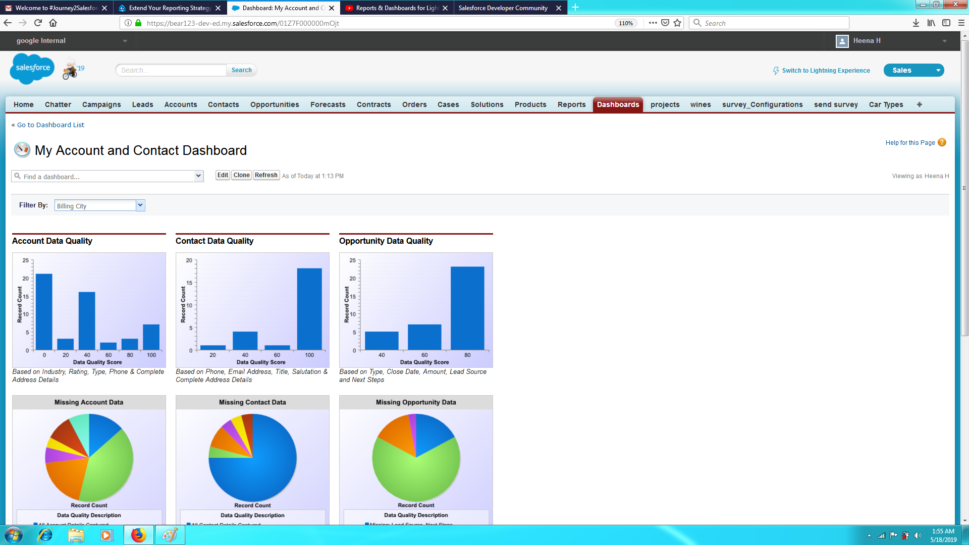 i followed all the steps as per trailhead even then i am facing problem