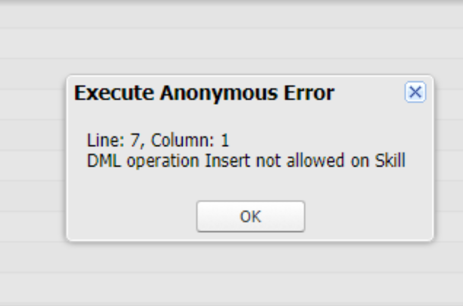 Skill Insert Error