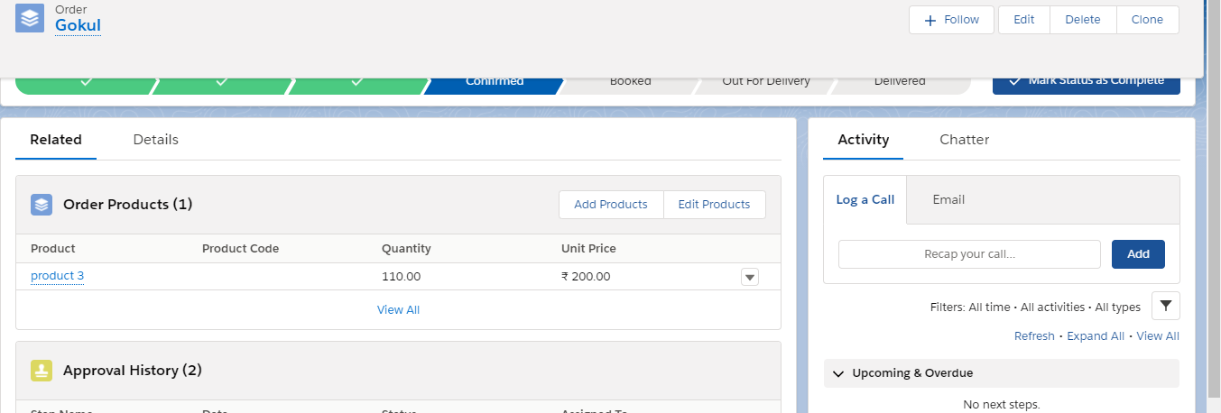 Here I can see Email tab
