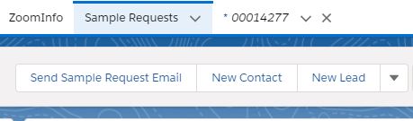 image of sample request button on custom record type