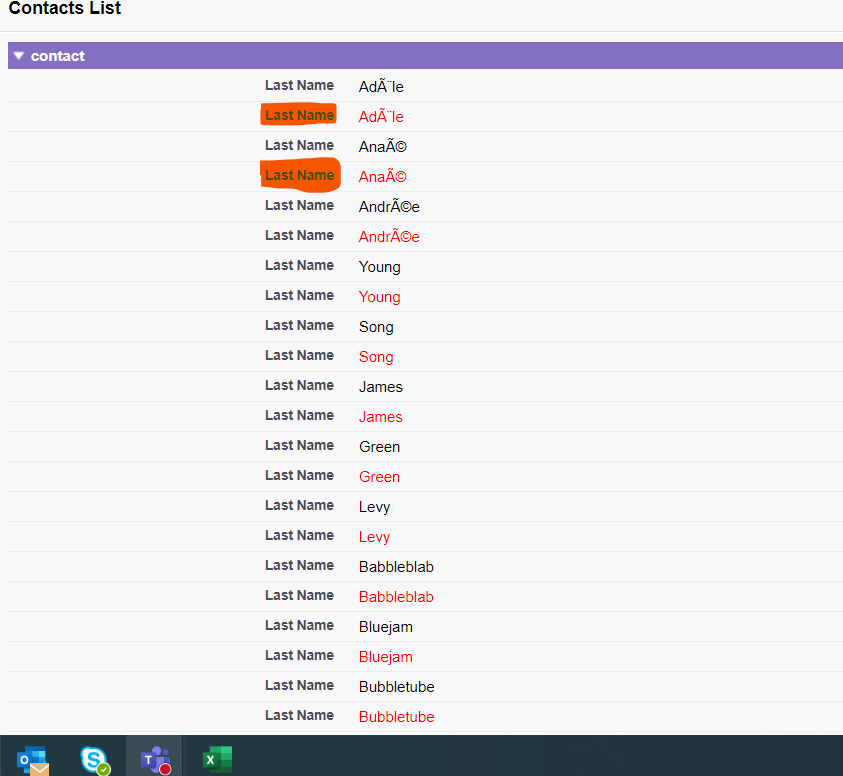 only for label text color should be red value should be black