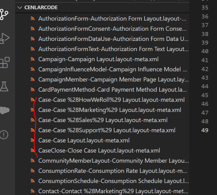 only these layouts are coming over but not sure what are these as can't see them in the application.