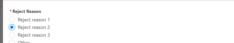 So in place of the current Radio Options, there should be custom labels displayed.