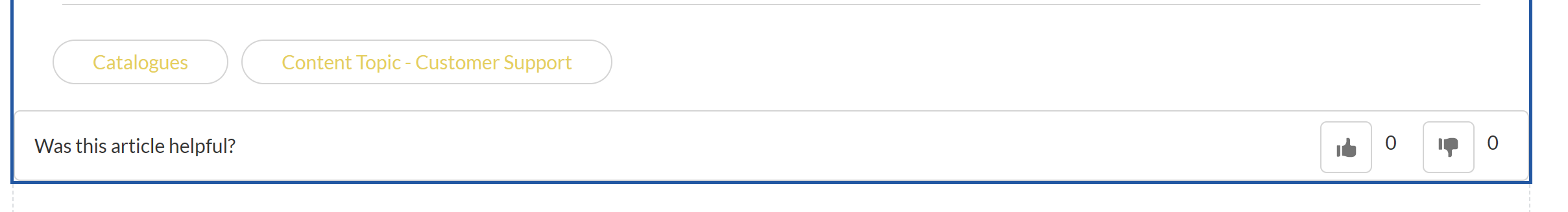 Was this article helpful section.