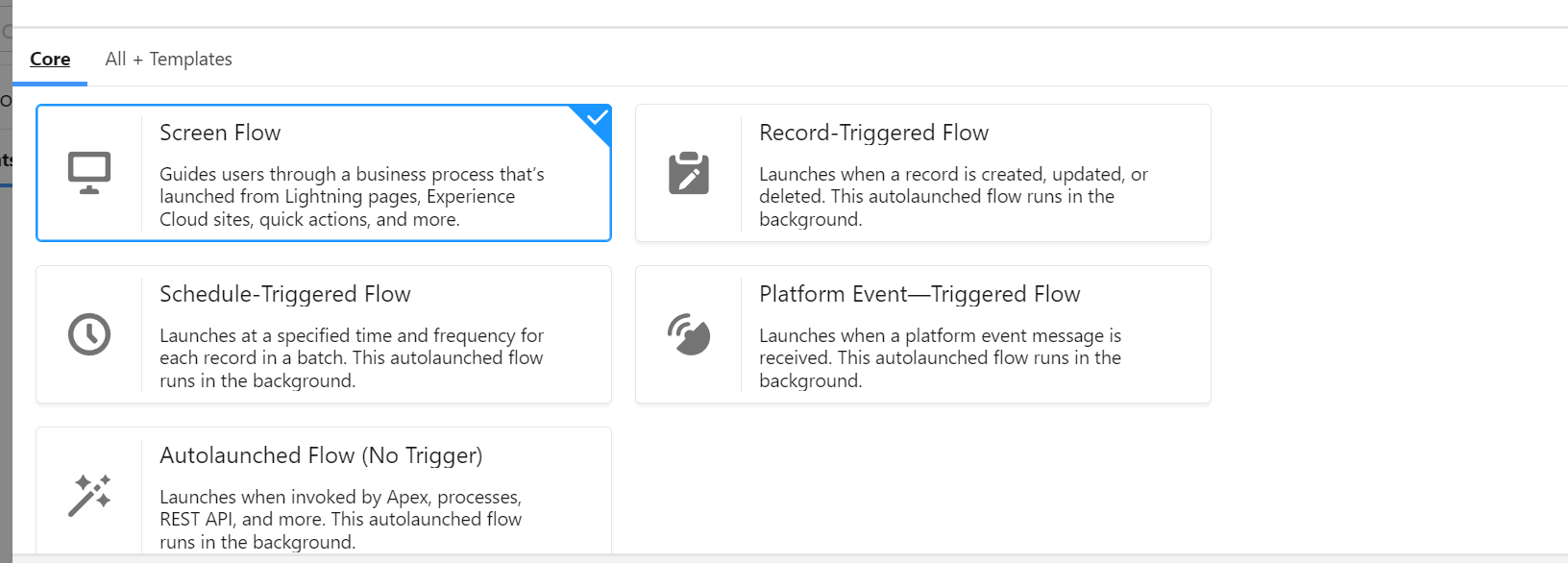 Which flow do I need to select