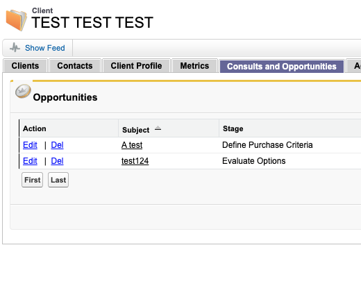 The Opportunities Logo is to the left of PageBlock title