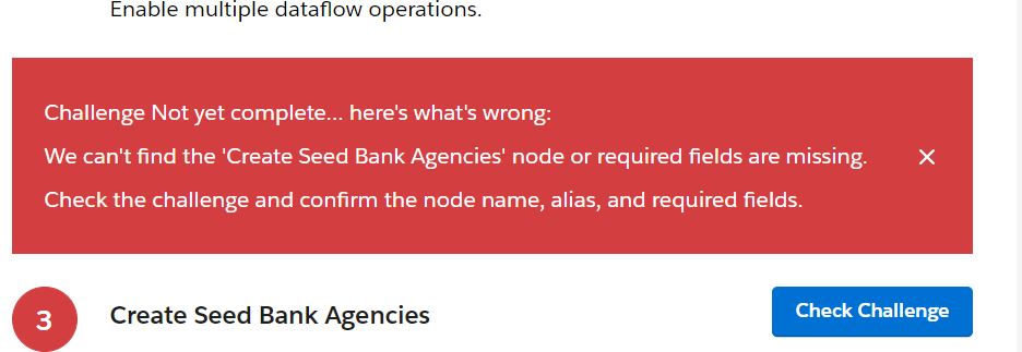 Error at the challenge