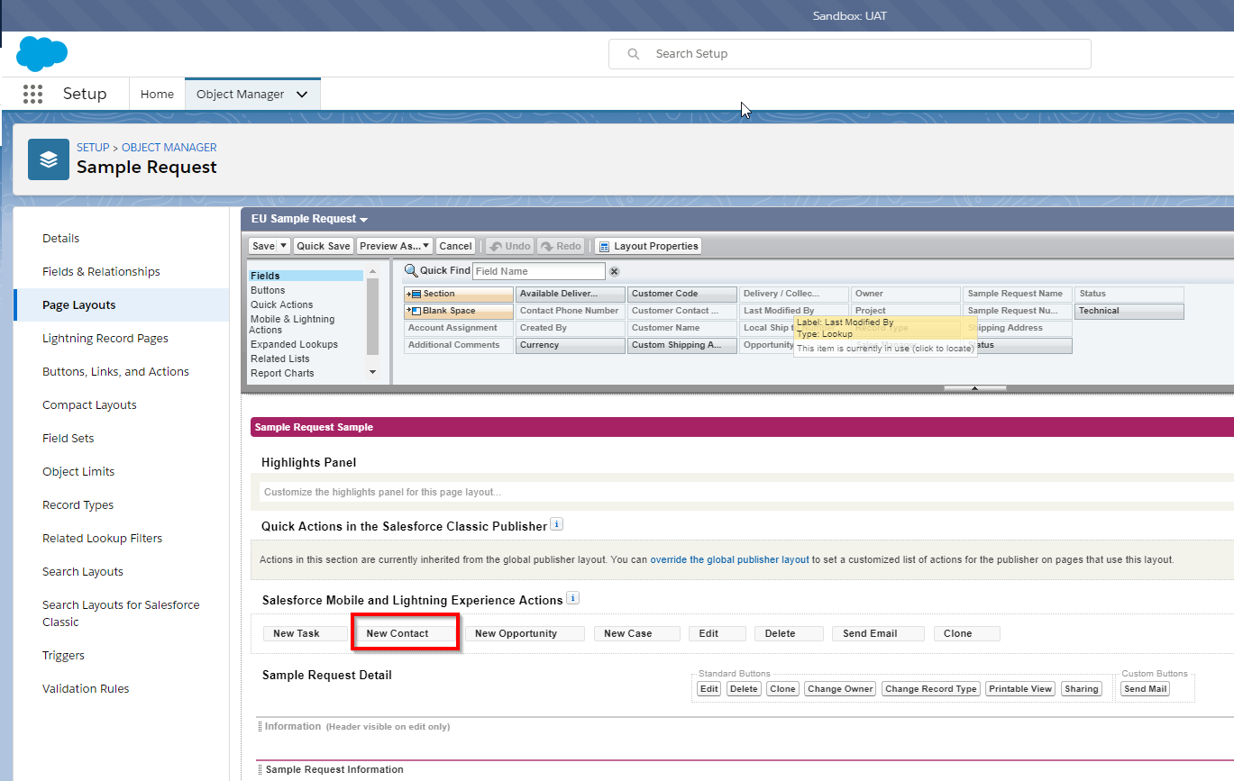 UAT Page Layout