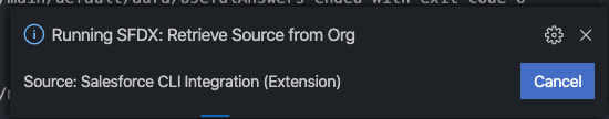 Screenshot of SFDX in VSCode