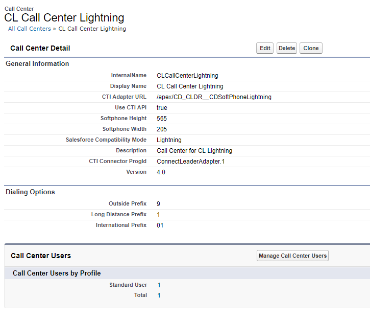 call center settings