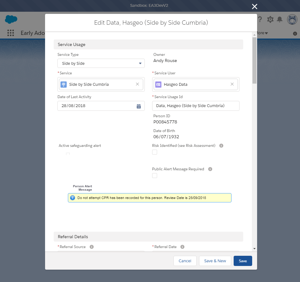 Hitting Edit opens a new page with a modal (which is not what the documentation states should happen)