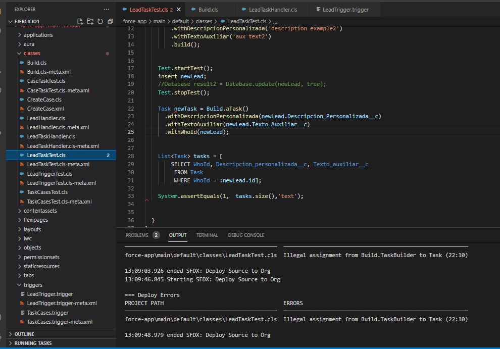 error on apex tdd code