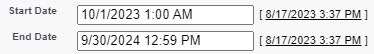 OOB Date Time Fields