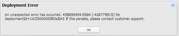Deployment Error