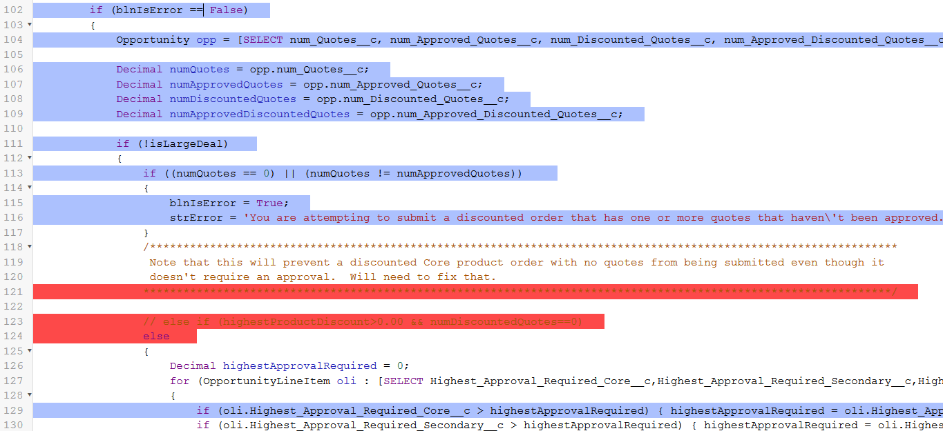 Bad highlighting sample