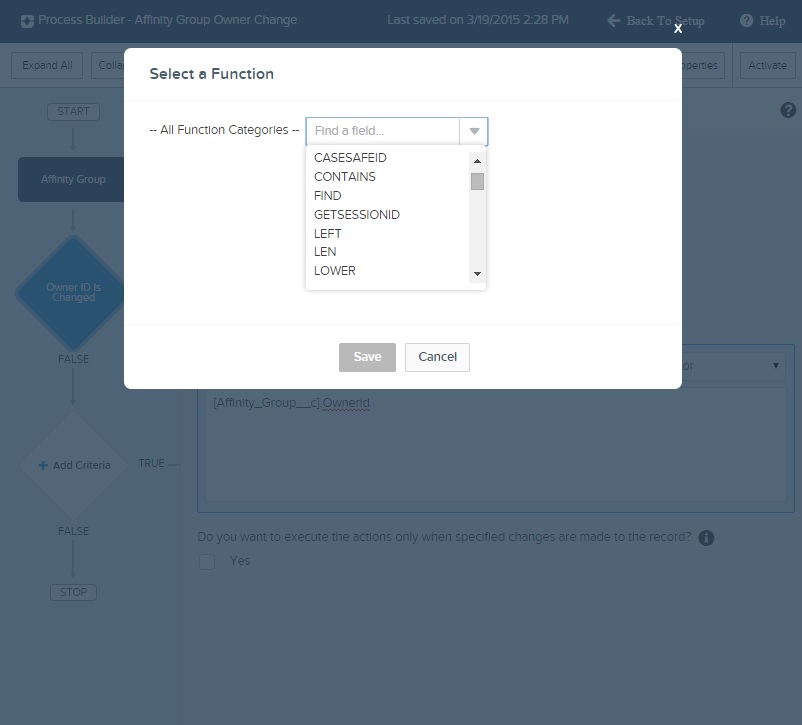 ISCHANGED works with Process Builder formula