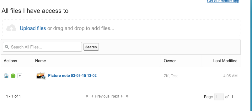 Only one file visible