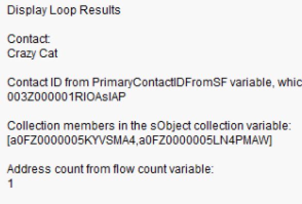 loop results