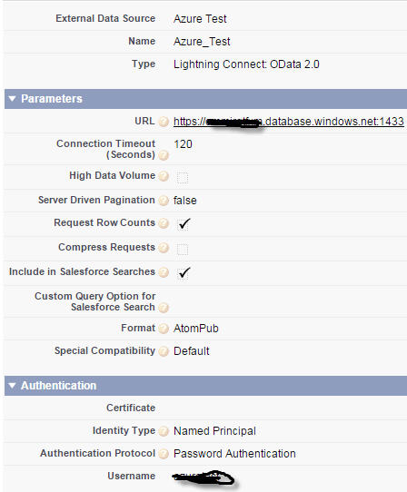 external data source config