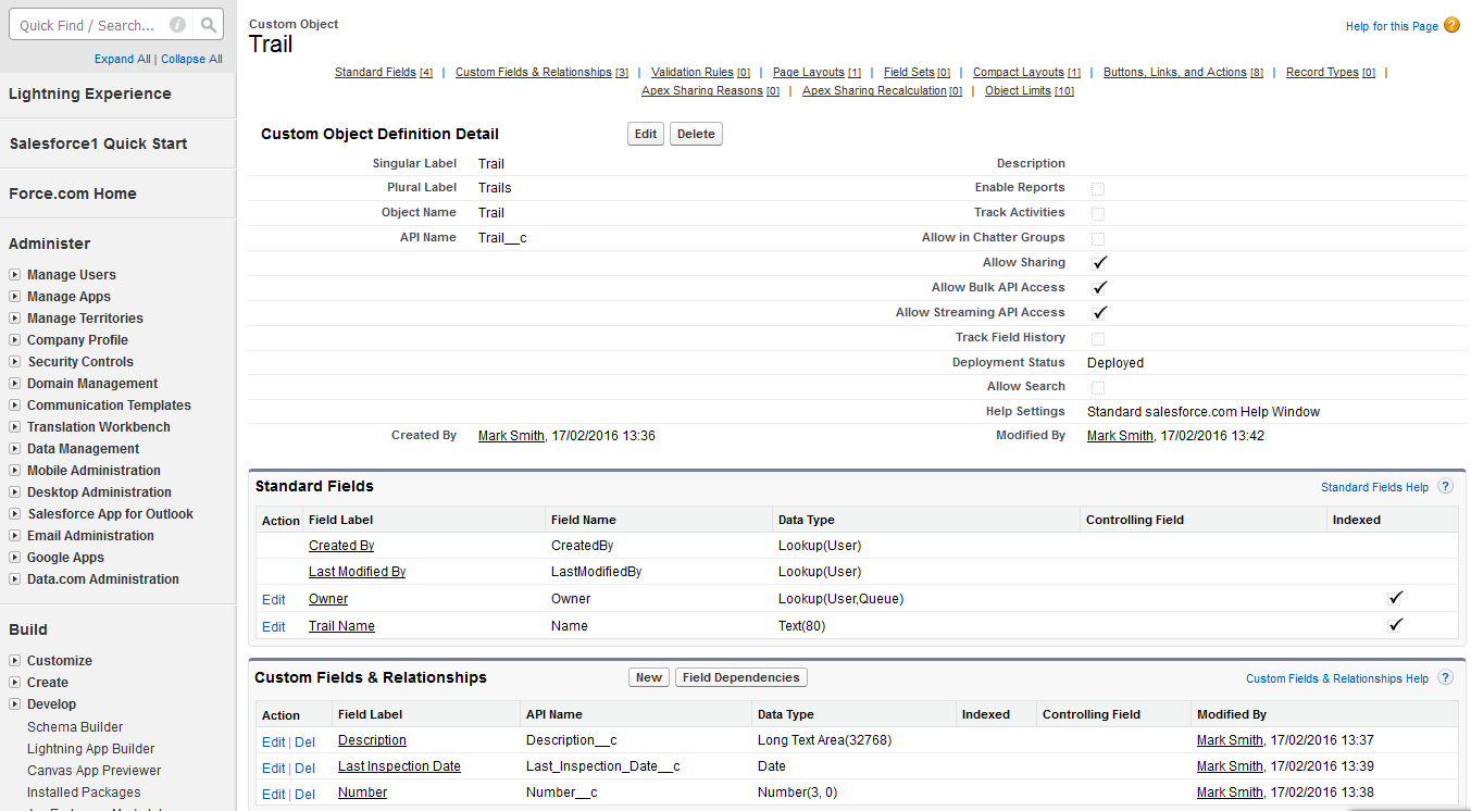 Custom Object View for Trail