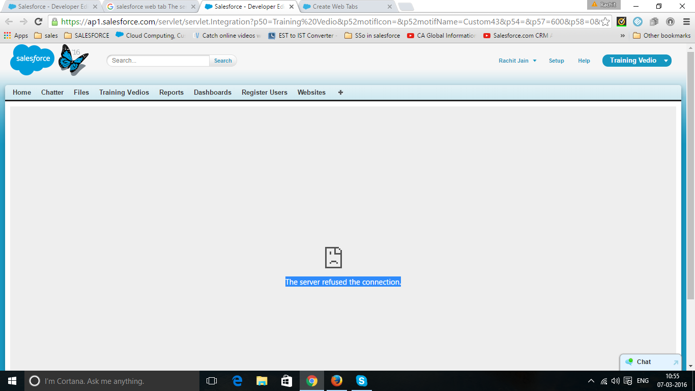 Web tab implementation