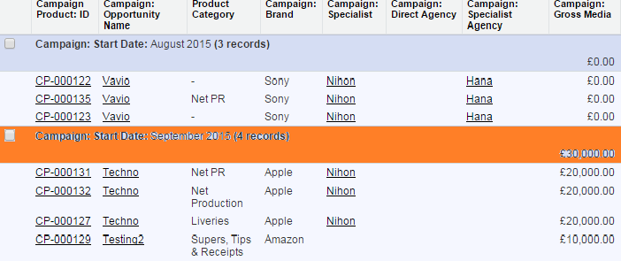 Sumarry field error in report