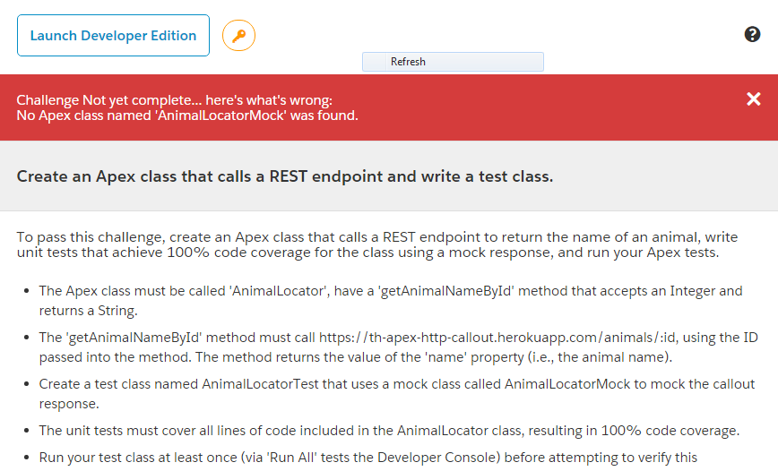 Error while verifying the challenge