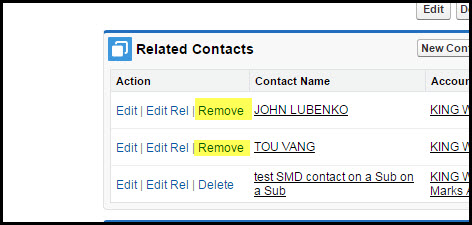 Account Pages' Related list for Related Contacts