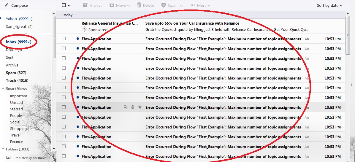 Flood Email from salesforce