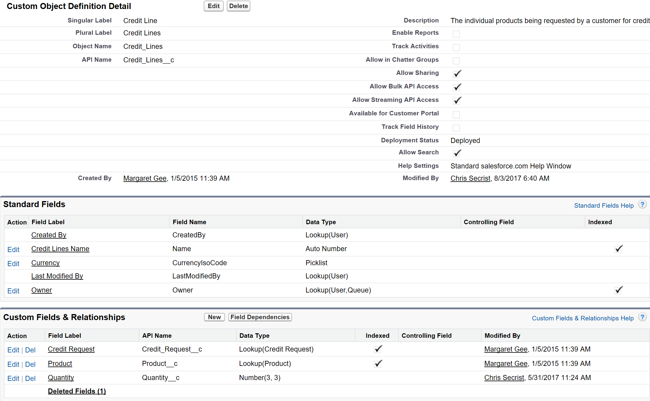 Credit LIne Field